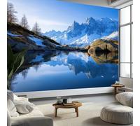 Paesaggio Naturale Cime Delle Alpi Rocce Carta da Parati In Tessuti non Tessuti 350 x 256 cm Murali, Blu Fotomurale Murale Soggiorno Camera da Letto Cameretta Dei Bambini Decorazione
