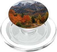 Paesaggio panoramico delle cime delle montagne della valle d'autunno al PopSockets PopGrip per MagSafe
