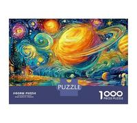 Paesaggio pianeta Puzzle 1000 Pezzi Dipinto olio Bordo Liscio Per Anziani Incisione Precisa Serate in Famiglia Pezzi Non Perdenti 38x26cm/1000pcs