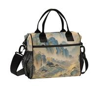 Paesaggio Poesia Lunch Box per le donne con portabottiglie isolato pranzo borsa termica con tracolla borse per il pranzo per adulti per donne donne viaggio