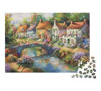 Paesaggio rurale incanto Puzzle 1000 Pezzi In Colori Brillanti,Un Classico Puzzle A Pezzi Per Enigma Di Abilità Logica,Ideale Per Attività in Famiglia,Regalo Per L'inaugurazione Di Casa Puzzle 38x26