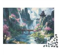 Paesaggio sogno orientale Puzzles 1000 Pezzi In cartone Spesso, Un Puzzles Per Enigma Per Il Relax Mentale, Ideale Per Partita Puzzle Game, Puzzle 52x38cm/1000pcs