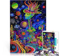 Paesaggio spaziale psichedelico Puzzle da 1000 pezzi per adolescenti Gioco impegnativo e gioco in famiglia Giocattoli per la decorazione della casa 38x26cm