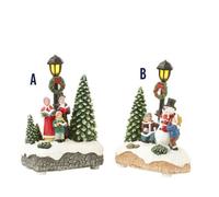 PAESAGGIO STATUETTE TEMA NATALIZIO DA 12,5 CM CON LUCE A LED VARI MODELLI