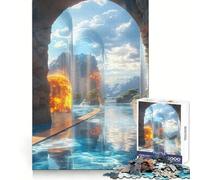 Paesaggio surreale con acqua e archi - Puzzle da 1000 pezzi per adolescenti - Gioco di logica e abilità - Antistress - Taglio preciso - Regalo perfetto 38x52cm