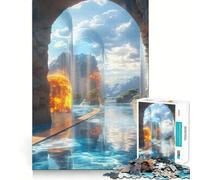 Paesaggio surreale con acqua e archi - Puzzle da 1000 pezzi per adolescenti - Gioco di logica e abilità - Antistress - Taglio preciso - Regalo perfetto 38x52cm