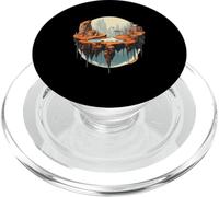 Paesaggio surreale di fantasia dell'isola galleggiante PopSockets PopGrip per MagSafe