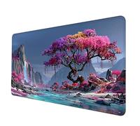 Paesaggio Tappetino Mouse XXL 1200 x 600 x 3 mm, Tappetino Mouse Albero Mousepad con Bordi Cuciti, Impermeabile Tappeto Scrivania Base in Gomma Antiscivolo Sottomano Scrivania per Laptop -hjw2506QH