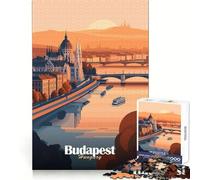 Paesaggio urbano di Budapest al tramonto, adolescenti, puzzle da 1000 pezzi, esercizio per la mente, divertente per il tempo libero, taglio di precisione, regalo di Natale (38x52cm)