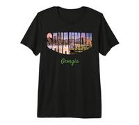 Paesaggio Urbano di Savannah Georgia Maglietta Premium