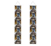 Paesaggio urbano Parigi Torre Eiffel Francia Stampa Tutti i Tipi Celebrazioni Incontri Portico Banner Riutilizzabile con Canna Appeso Corde