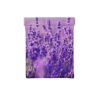 Paesaggio viola del fiore della lavanda, Spremere il portafoglio superiore da donna Borsa portaoggetti Piccola portamonete Portamonete