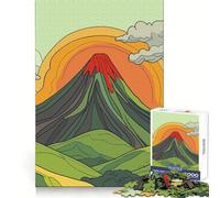 Paesaggio vulcanico al tramonto, puzzle da 1000 pezzi per adulti, ideale per allenare la concentrazione, un hobby rilassante, un regalo memorabile (38x26cm)