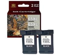 PAESCOY Cartucce D'inchiostro 65XL di Ricambio per Cartucce D'inchiostro HP 65XL H-65XL Combo Pack per Stampanti HP DeskJet 2655 3720 3721 3722 3723 3752 2623 5020,Black-1 Set