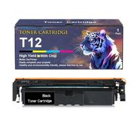 PAESCOY Cartuccia Toner T12 per Stampanti Canon ImageCLASS X LBP1333CX MF1333C I-SENSYS X C1333i XC1333iF XC1333P, Cartuccia di Inchiostro Ad Alta capacità di Ricambio Canon T12 T12L,Black-1 Set