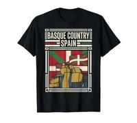 Paese Basco Spagna Bandiera Vintage Travel Design Maglietta