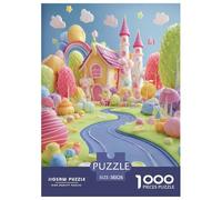 Paese delle Caramelle Puzzle Puzzle Da 1000 Pezzi Gioco Di Sfidaans Per Adulti Fantastico Puzzle Creativo Sfida EduGattoiva Regalo Per La Decorazione Domestica 38x26cm/1000pcs