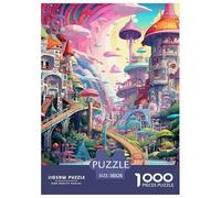 Paese delle Meraviglie Puzzles Intrattenimento Creativo 1000 Elementi Giochi Terra fantasia Puzzle Relax Decora La Casa Giochi-rompicapo Per Adulti E Bambini 38x26cm/1000pcs