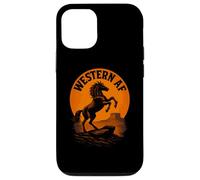 Paese divertente e Western AF | Vintage Wild Horse Custodia per iPhone 12/12 Pro