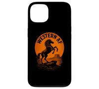 Paese divertente e Western AF | Vintage Wild Horse Custodia per iPhone 13