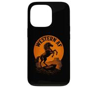 Paese divertente e Western AF | Vintage Wild Horse Custodia per iPhone 13 Pro