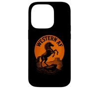 Paese divertente e Western AF | Vintage Wild Horse Custodia per iPhone 14 Pro