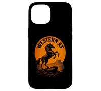 Paese divertente e Western AF | Vintage Wild Horse Custodia per iPhone 15