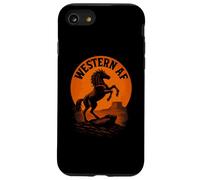 Paese divertente e Western AF | Vintage Wild Horse Custodia per iPhone SE (2020) / 7 / 8