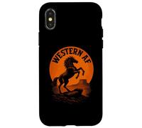 Paese divertente e Western AF | Vintage Wild Horse Custodia per iPhone X/XS