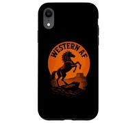 Paese divertente e Western AF | Vintage Wild Horse Custodia per iPhone XR