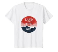 Paese Giapponese del sol Levante per Uomo Stile Vintage Regalo Maglietta, Bambini, Bianco, 4 Anni