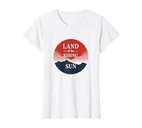 Paese Giapponese del sol Levante per Uomo Stile Vintage Regalo Maglietta, Donna, Bianco, XS