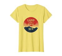 Paese Giapponese del sol Levante per Uomo Stile Vintage Regalo Maglietta, Donna, Limone, XXL