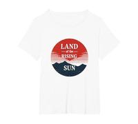 Paese Giapponese del sol Levante per Uomo Stile Vintage Regalo Maglietta, Donna Plus-Size, Bianco, 5X