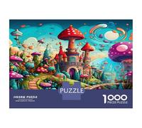 Paese meraviglia Puzzles 1000 Pezzi In Castello funghi carta Premium,Un Puzzles Per Gioco Familiare Divertente E Impegnativo,Per Puzzle Da Incorniciare,Per Rilassarsi,Stimolare La Creatività E Re