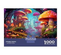 Paese meraviglia Rompicapo 1000 Pezzi In Foresta funghi Brillanti,Un Set Di Puzzle A Rompicapo Per Gioco Familiare Divertente E Impegnativo,Ideale Per Per Decorazioni Murali E Regali,Per Rilassar