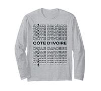 Paese Minimalista - Costa D'Avorio Grafica Moderna Maglia a Manica