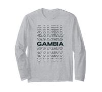 Paese Minimalista - Modern Graphic Gambia Maglia a Manica
