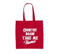 Paese Roads, Take Me Casa - Borsa Tote IN Tela - Testo Canzone John Denver 70's