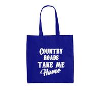 Paese Roads, Take Me Casa - Borsa Tote IN Tela - Testo Canzone John Denver 70's