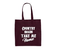 Paese Roads, Take Me Casa - Borsa Tote IN Tela - Testo Canzone John Denver 70's