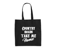 Paese Roads, Take Me Casa - Borsa Tote IN Tela - Testo Canzone John Denver 70's