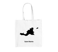 Paese Silhouettes Saint Martin - Borsa Tote IN Tela - Sint Maarten Caraibi Mare