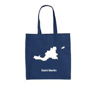 Paese Silhouettes Saint Martin - Borsa Tote IN Tela - Sint Maarten Caraibi Mare