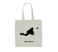 Paese Silhouettes Saint Martin - Borsa Tote IN Tela - Sint Maarten Caraibi Mare