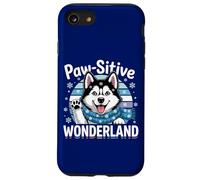 Paese-Sitive Wonderland Woof Winter Dog Wonders Husky Custodia per iPhone SE (2020) / 7/8