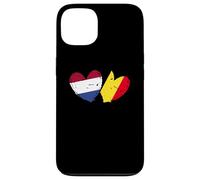 Paesi Bassi Belgio Love Heart Olandese Belga Doppia Bandiera Custodia per iPhone 13