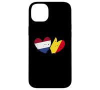 Paesi Bassi Belgio Love Heart Olandese Belga Doppia Bandiera Custodia per iPhone 14 Plus