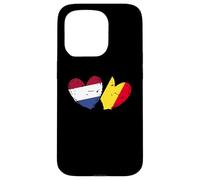 Paesi Bassi Belgio Love Heart Olandese Belga Doppia Bandiera Custodia per iPhone 15 Pro