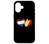 Paesi Bassi Belgio Love Heart Olandese Belga Doppia Bandiera Custodia per iPhone 16